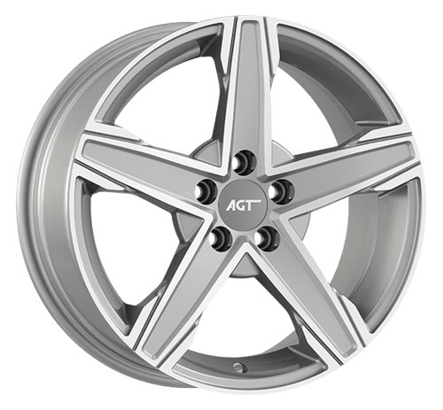 6.5X15" PCD 4X114 AGT Wheels 15256 Napoli ET35 67.1 mm Silver Diamond