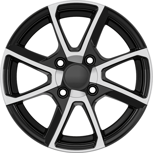 6.5X15" PCD 5X100 AGT Wheels 15040 67.10 mm Gloss Black Diamond