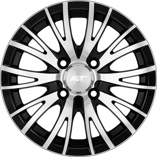 6.5X15" PCD 5X108 AGT Wheels 01814 67.10 mm Black Diamond
