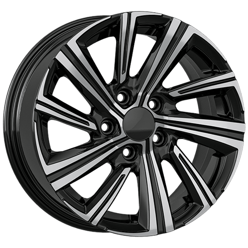 6.5X15" PCD 5X114 AGT Wheels 15237 60.10 mm Gloss Black Diamond