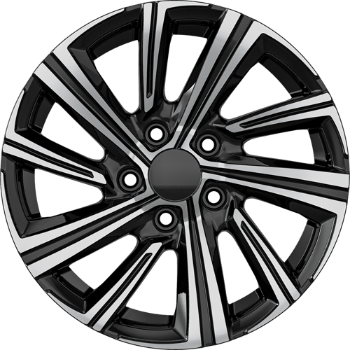 6.5X15" PCD 5X114 AGT Wheels 15237 60.10 mm Gloss Black Diamond