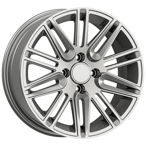 6.5X15" PCD4X100 AGT Wheels 15A01 ET73.1 Full Silver 73.1 mm