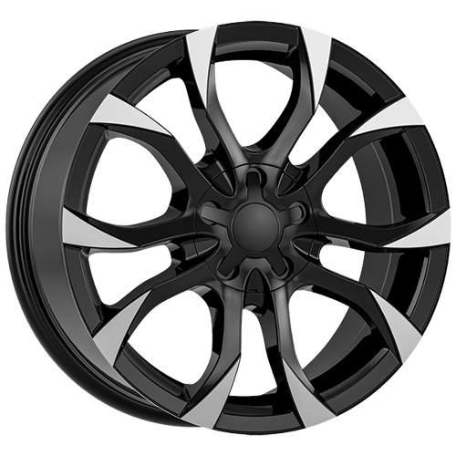 6.5X15" PCD4X108 AGT Wheels 502 ET25 Black Diamond 65.1 mm