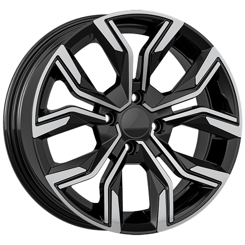 6.5X16" PCD 4X100 AGT Wheels 16158  ET35 67.1 mm Black Diamond
