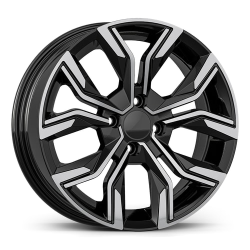 6.5X16" PCD 4X100 AGT Wheels 16158  ET35 67.1 mm Black Diamond