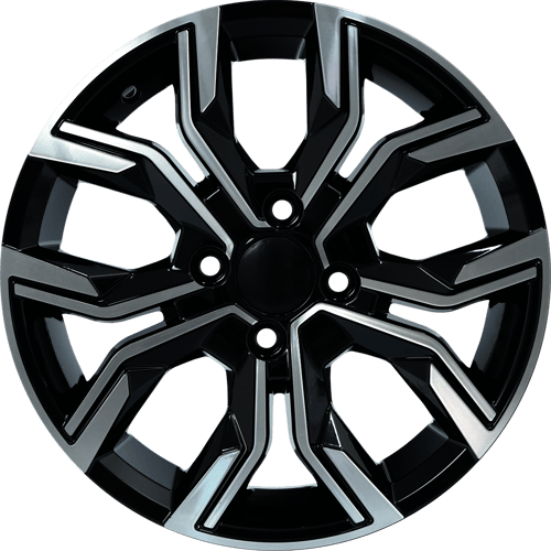 6.5X16" PCD 4X100 AGT Wheels 16158  ET35 67.1 mm Black Diamond