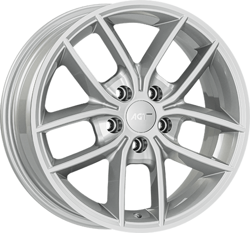 6.5X16" PCD 4X100 AGT Wheels 16255 ET38 Full Silver 67.10 mm
