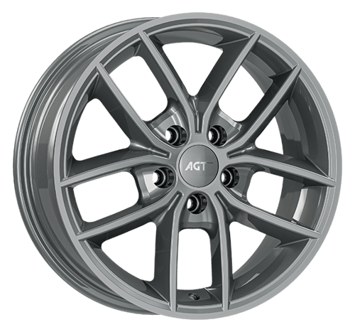 6.5X16" PCD 4X100 AGT Wheels 16255 ET38 Hyper Black 67.10 mm