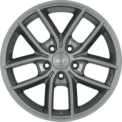 6.5X16" PCD 4X100 AGT Wheels 16255 ET38 Hyper Black 67.10 mm
