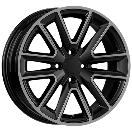 6.5X16" PCD 4X100 AGT Wheels 16274 ET37 66.10 mm Gloss Black Diamond
