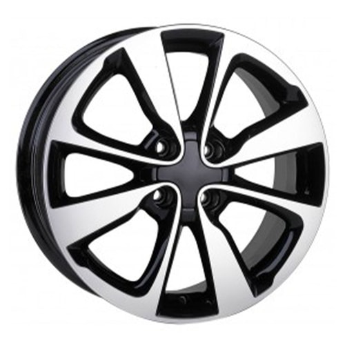 6.5X16" PCD 4x100 Truva Wheels 233 Black Finish ET35 54.1 mm
