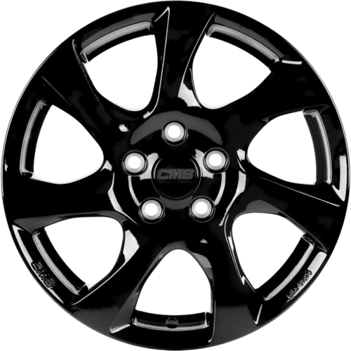 6.5X16" PCD 4X108 CMS 1060 ET37.5 63.40 mm Complete Black Gloss