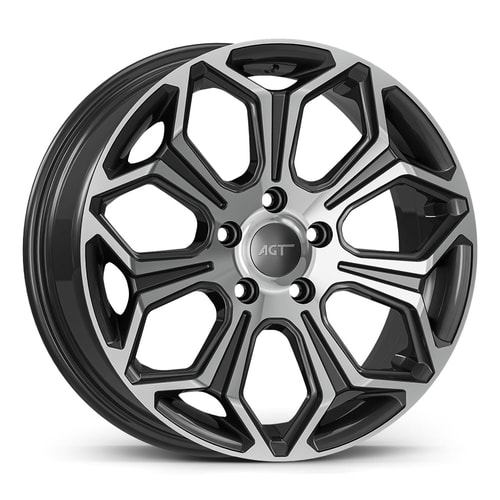 6.5X16" PCD 5X100 AGT Wheels 16263 67.10 mm Titan Diamond