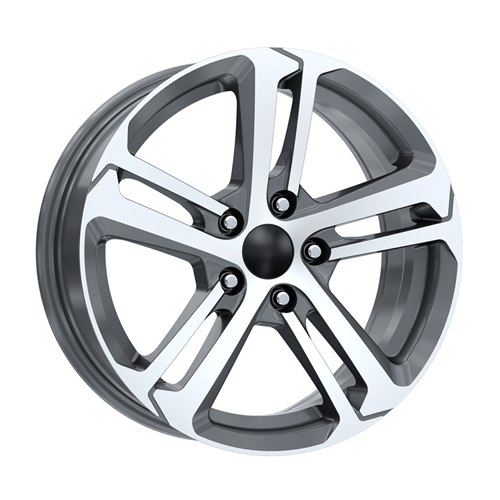 6.5X16" PCD 5X108 Kormetal DY266 GUN METAL DIAMOND ET25 65.1 mm