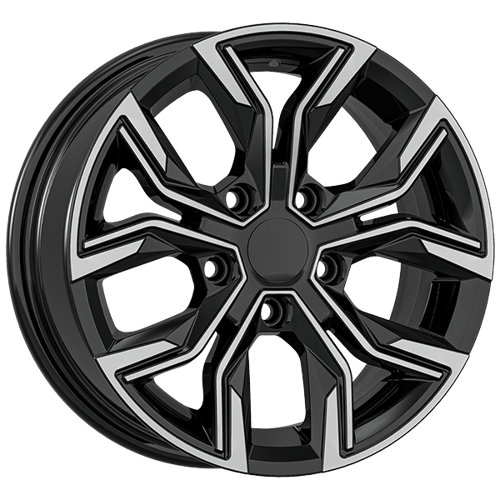 6.5X16" PCD 5X114 AGT Wheels 16158 ET40 67.10 mm Gloss Black Diamond