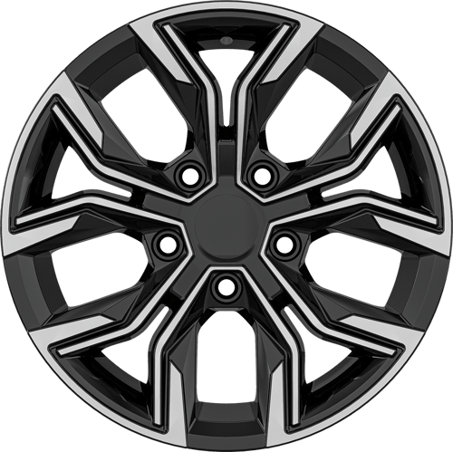 6.5X16" PCD 5X114 AGT Wheels 16158 ET40 67.10 mm Gloss Black Diamond