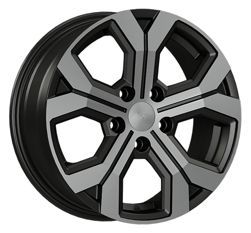 6.5X16" PCD 5X114 AGT Wheels 16260 Argent ET40 66.1 mm Matt Titan Diamond