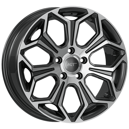 6.5X16" PCD 5X114 AGT Wheels 16263 67.10 mm Titan Diamond