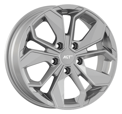 6.5X16" PCD4X100 AGT Wheels 16163 ET38 Full Silver 67.1 mm