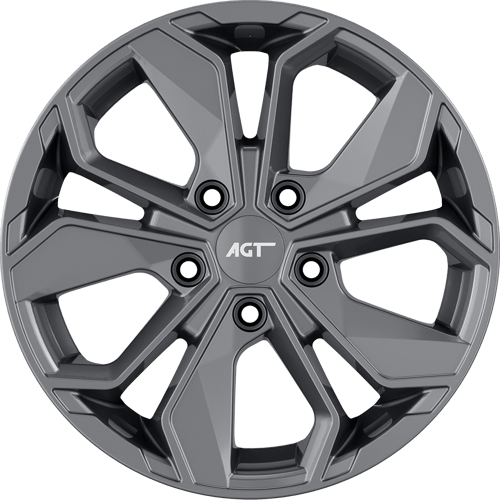 6.5X16" PCD4X100 AGT Wheels 16163 ET38 Hyper Black 67.1 mm