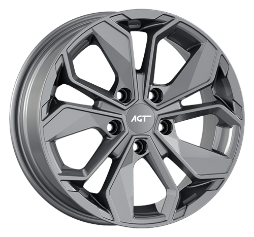 6.5X16" PCD4X100 AGT Wheels 16163 ET38 Hyper Black 67.1 mm