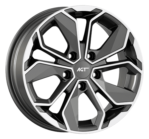 6.5X16" PCD4X100 AGT Wheels 16163 ET38 TD 67.1 mm