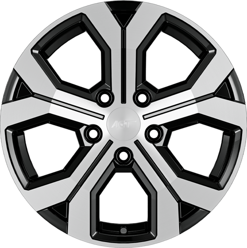 6.5X17" PCD 5X114 AGT Wheels 17260 ET40 66.1 mm Black Diamond