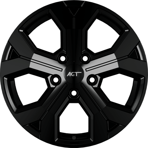 6.5X17" PCD 5X114 AGT Wheels 17260 ET40 66.10 mm Santorini Black