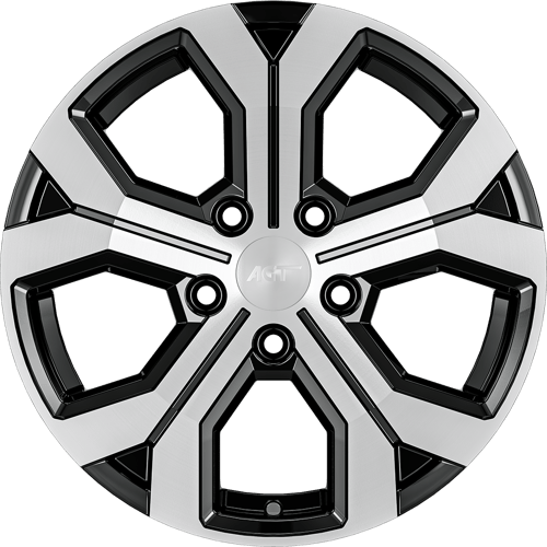 6.5X17" PCD 5X114 AGT Wheels17260 ET40 66.1 mm Black Diamond