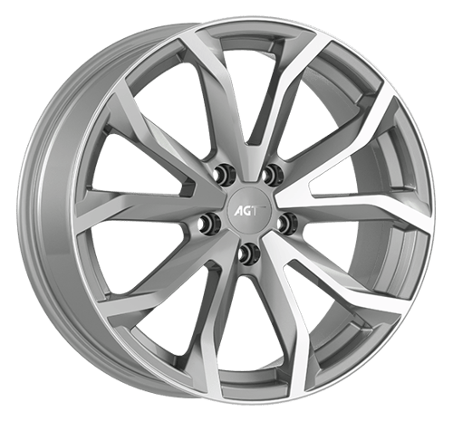 7.0X16" PCD 4X100 AGT Wheels 634 ET35 67.10 mm Silver Diamond