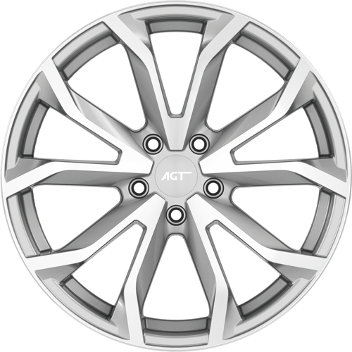 7.0X16" PCD 4X100 AGT Wheels 634 ET35 67.10 mm Silver Diamond