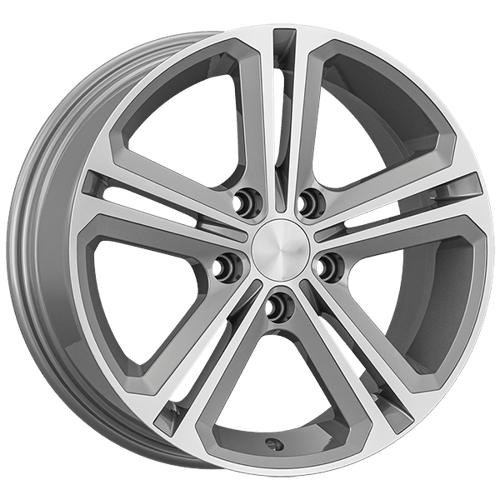 7.0X16" PCD 5X112 AGT Wheels 57.10 mm ET45 Silver Diamond