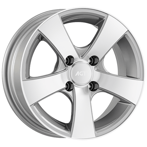 7.0X16" PCD 5X120 AGT Wheels 16001 ET35 65.10 mm Silver Diamond