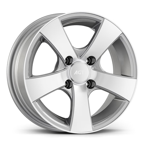 7.0X16" PCD 5X120 AGT Wheels 16001 ET35 65.10 mm Silver Diamond