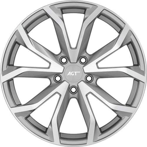 7.0X16" PCD 5X120 AGT Wheels 16034 ET35 65.10 mm Silver Diamond