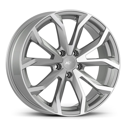7.0X16" PCD 5X120 AGT Wheels 16034 ET35 65.10 mm Silver Diamond