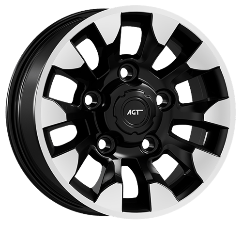 7.0X16" PCD 5X165 AGT Wheels 669 ET13 113.3 mm Black Diamond