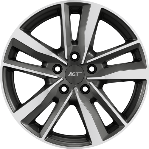 7.0X17" PCD 5X100 AGT Wheels 17226-1 ET40 Titan Diamond 67.10 mm