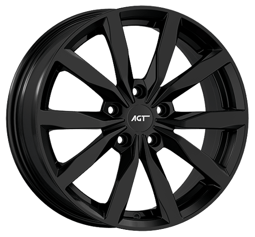 7.0X17" PCD 5X100 AGT Wheels 17261 ET40 57.10 mm Black
