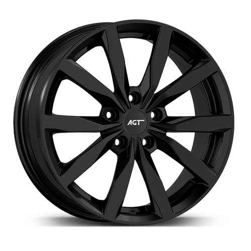 7.0X17" PCD 5X100 AGT Wheels 17261 ET40 57.10 mm Black