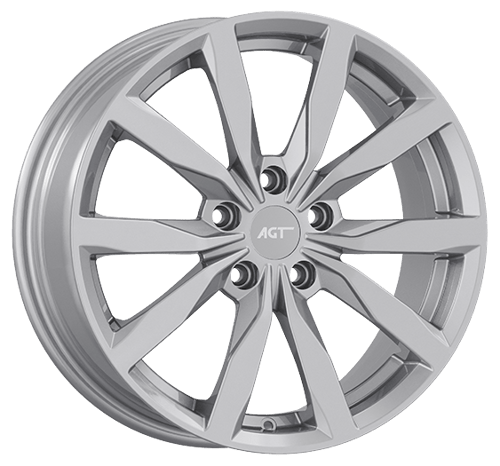 7.0X17" PCD 5X100 AGT Wheels 17261 ET40 57.10 mm Full Silver