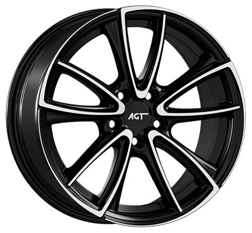 7.0X17" PCD 5X105 AGT Wheels 02074 65.10 mm Black Diamond
