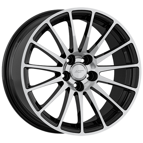 7.0X17" PCD 5X108 AGT Wheels 02043 67.10 mm Black Diamond