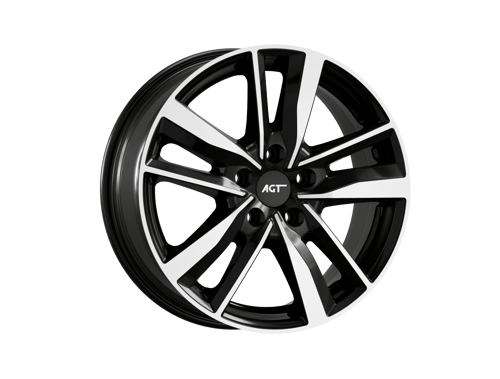 7.0X17" PCD 5X108 AGT Wheels 17226-1 ET46 65.10 mm Gloss Black Diamond