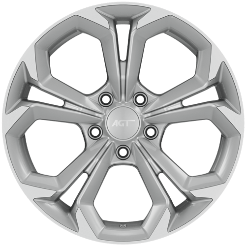 7.0X17" PCD 5X108 AGT Wheels 17262 RS-02 ET35 67.1 mm Silver Diamond
