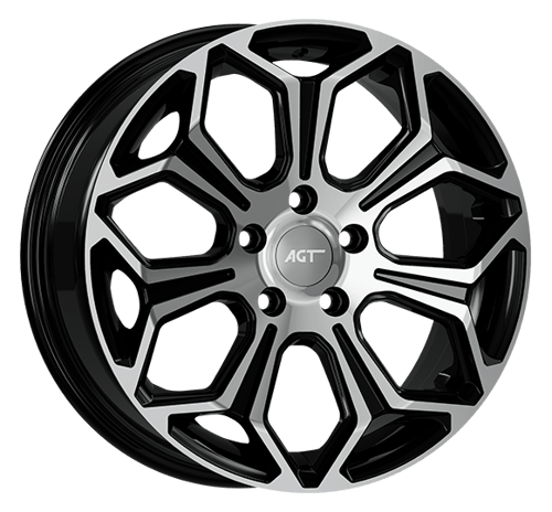 7.0X17" PCD 5X108 AGT Wheels 17263 Compass ET38 67.1 mm Black Diamond