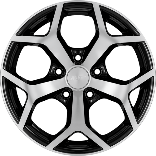 7.0X17" PCD 5X114.3 AGT Wheels 01952 67.10 mm Black Diamond