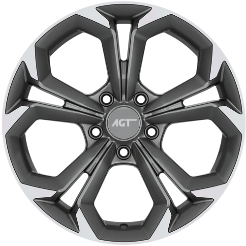 7.0X17" PCD 5X114.3 AGT Wheels 17262 RS-02 ET40 67.1 mm Titan Diamond