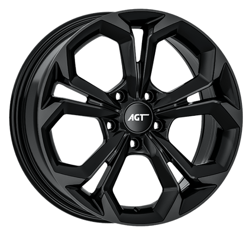 7.0X17" PCD 5X114.3 AGT Wheels 17262 RS-02 ET40 67.1 mm Gloss Black