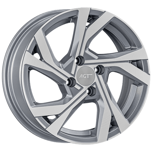 7.0X17" PCD 5X114 AGT Wheels 17156 ET45 67.10 mm Matt Gun Metal Diamond